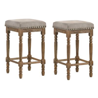 Arrieta Counter Height Stools With Nailhead Trim ( Set of 2)