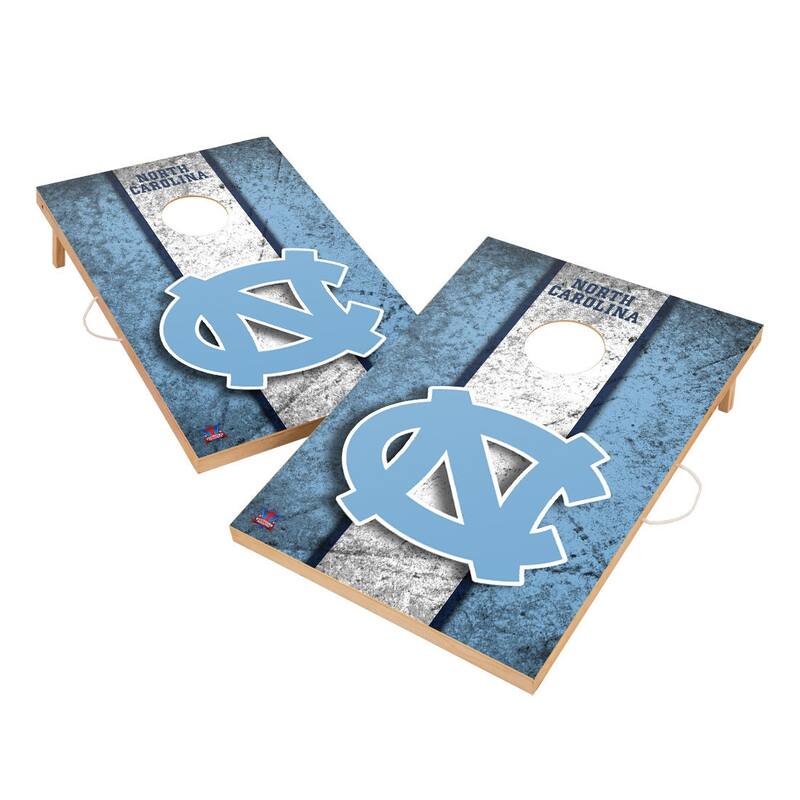 Vintage North Carolina Tar Heels UNC 2x4 Tailgate Cornhole Boards - Include Carrying Case