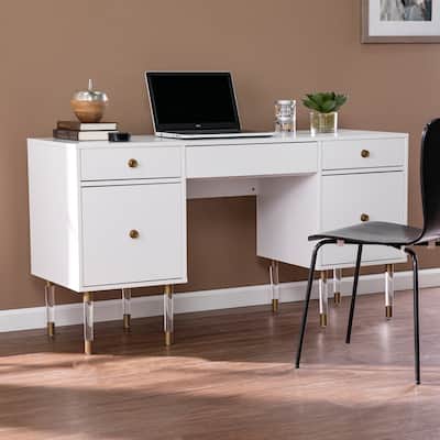 SEI Furniture Helston Retro Mid-century Modern Writing Desk