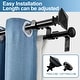 preview thumbnail 8 of 28, Modern Square Urn Adjustable Drapery Double Curtain Rod
