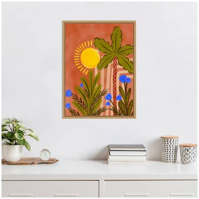 Kate and Laurel Sylvie Moroccan Forest Framed Canvas by Nikita Jariwala