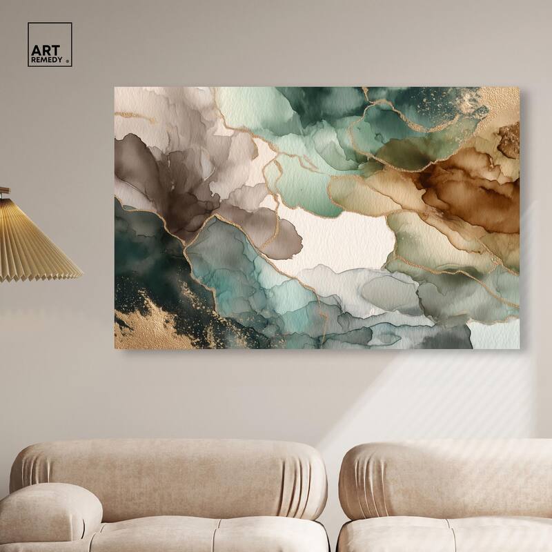 Golden Estuary II Canvas by Art Remedy, Gallery Wrapped