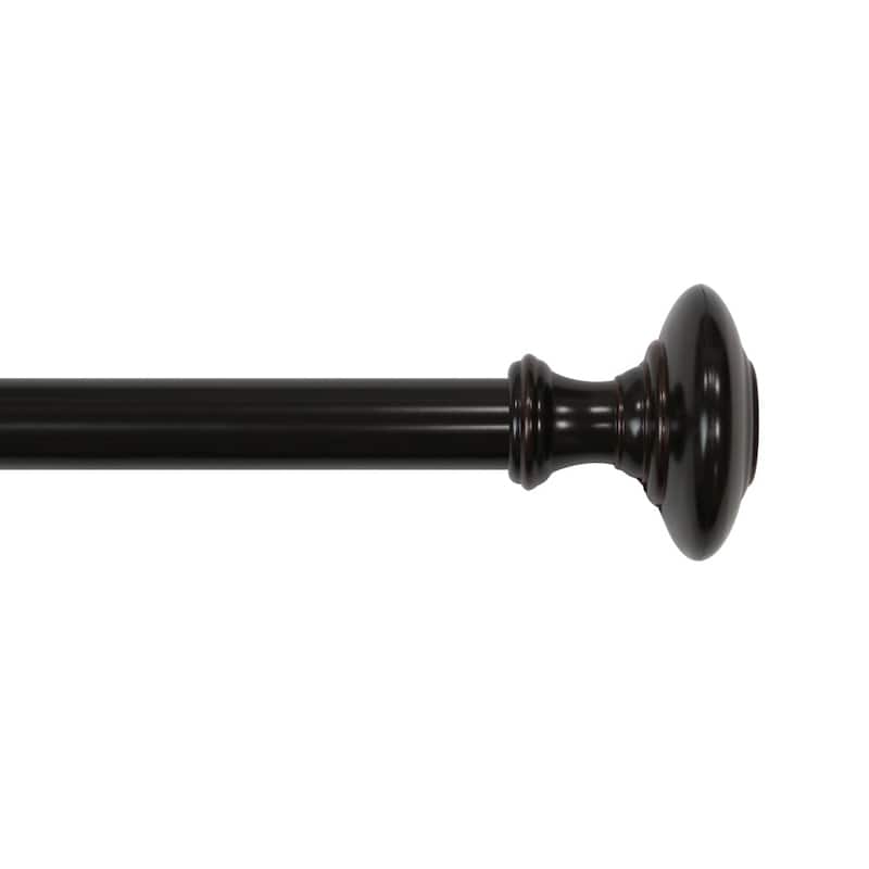 Lumi 1" Single Curtain Rod Brushed Nickel /Oil Rubbed Bronze- Knob