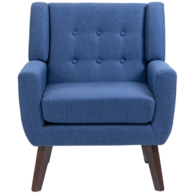 Cotton/ Linen Look Fabric Modern Accent Chair Armchair