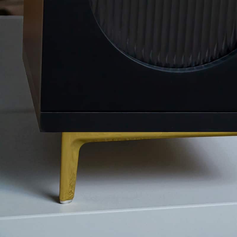 Modern Wood Extendable TV Stand, Rectangular Media Console with 4 Cabinets for TVs up to 89", Adjustable Design