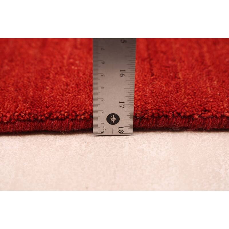 ECARPETGALLERY Hand Loomed Kashkuli Gabbeh Red Wool Rug - 5'0 x 7'9