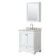 Option White / White Carrara Marble Top / Brushed Gold