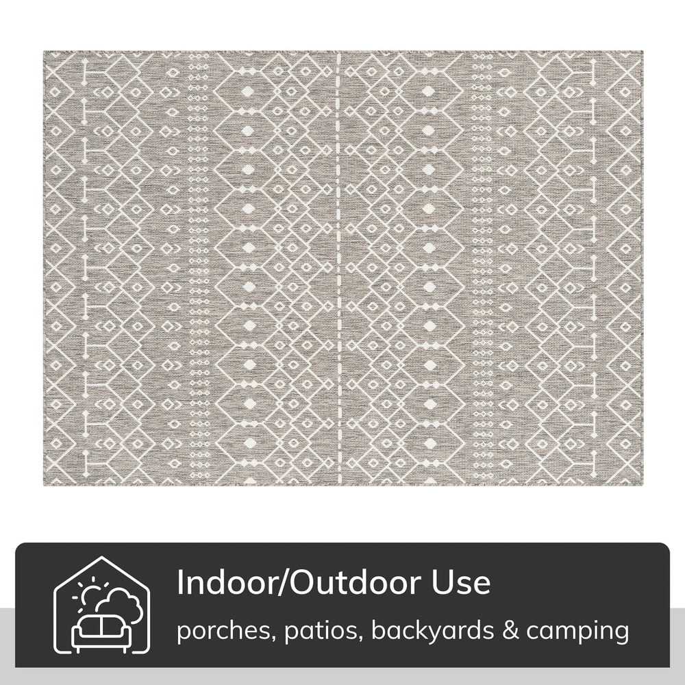 Well Woven Medusa Nord Nordic Lattice Indoor Outdoor Area Rug