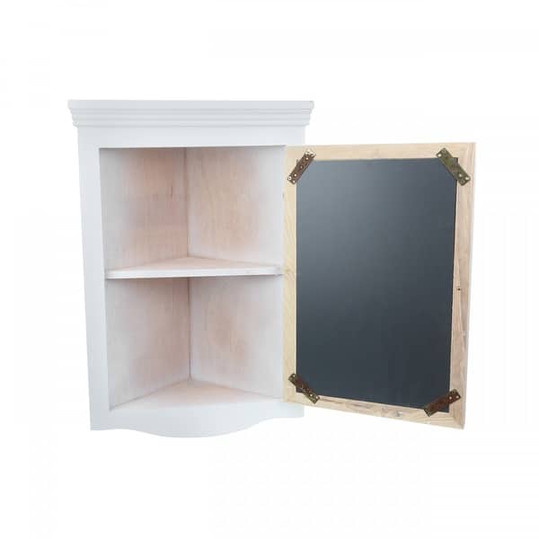 Shop Corner White Wall Mount Medicine Cabinet Recessed Door Fully