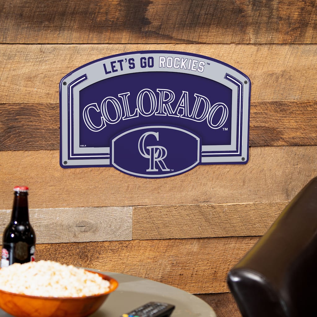 Colorado Rockies Embossed Steel Wall Sign, 11" x 17"