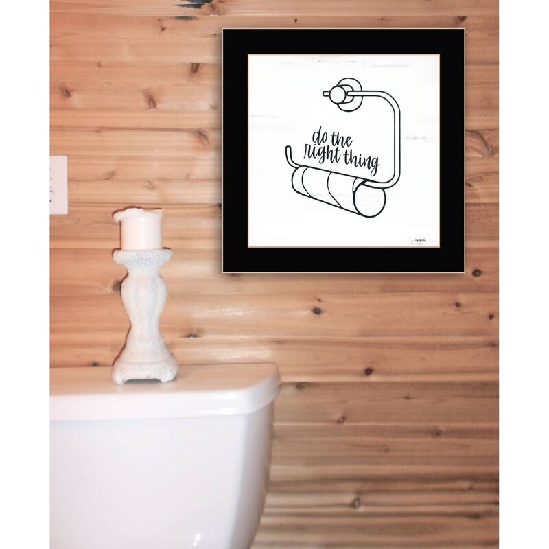 TrendyDecor4U Contemporary "Empty Toilet Paper Roll" Framed Print Wall Art