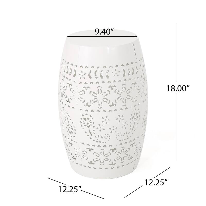 Christopher Knight Home Apollos Indoor 12" Lace Cut Iron Side Table