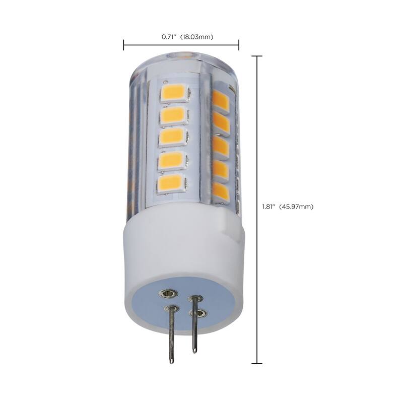 4.5 Watt T6 LED Clear Finish Bi Pin G4 Base 3000K 12V