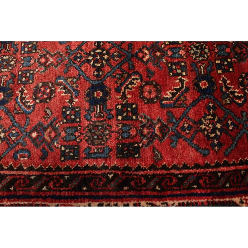 ECARPETGALLERY Hand-knotted Andelz Red Wool Rug - 3'5 x 9'7