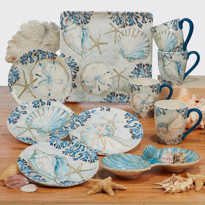 Certified International Playa Shells 16-piece Dinnerware Set, Service for 4