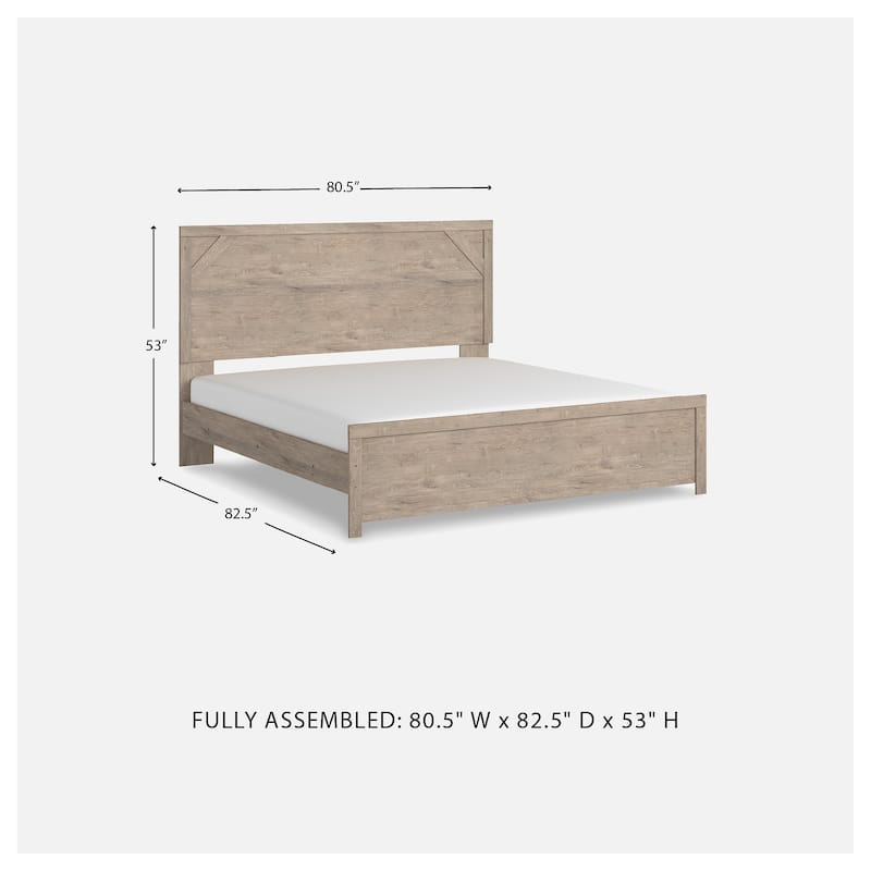 Senniberg Light Brown Panel Bed