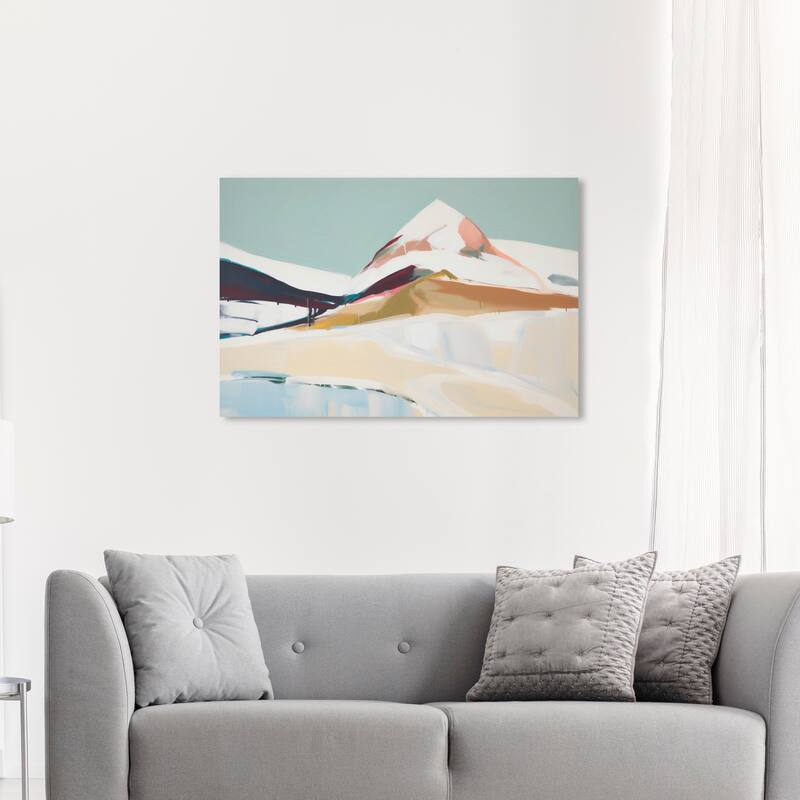 Wynwood Studio Nature and Landscape Mountain like Meringue White and Modern & Contemporary Wall Art Canvas Print - 30 x 45