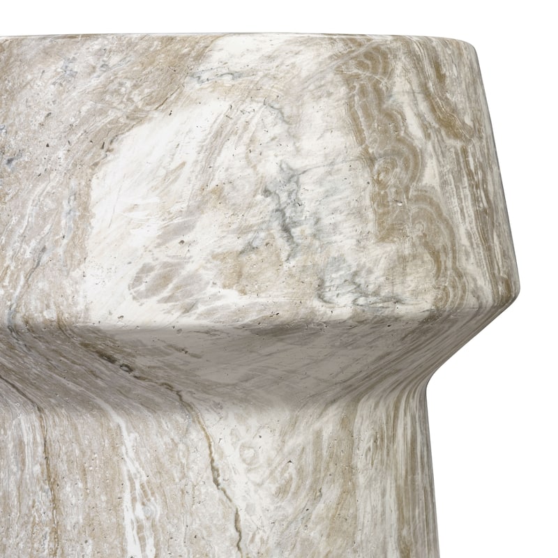 Zyra Concrete Side Table with Stone Texture Finish