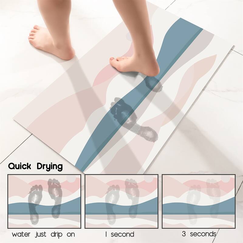 Bath Mat Rug-Thin Quick Dry