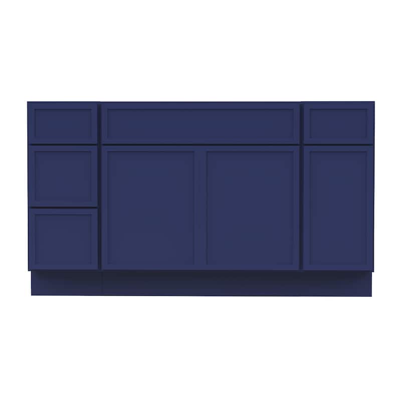 Vanity Art 63" Birch Freestanding Bathroom Vanity Cabinet without Top