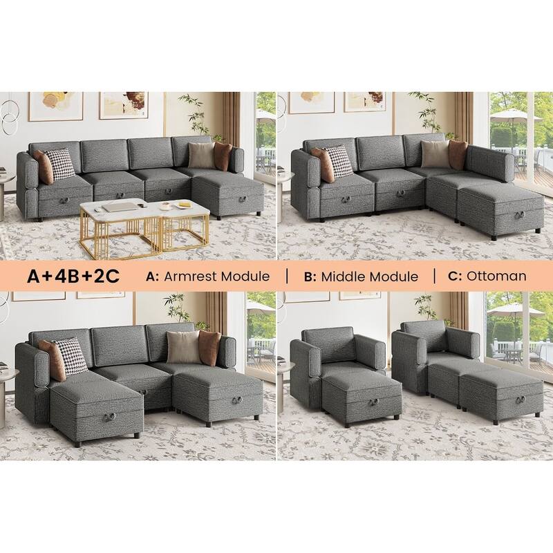 Loveseat Sofa with Storage Seat