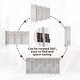 preview thumbnail 28 of 31, 5.6 Ft Tall 4/6/8 Panel Wood Room Divider Folding Privacy Screen