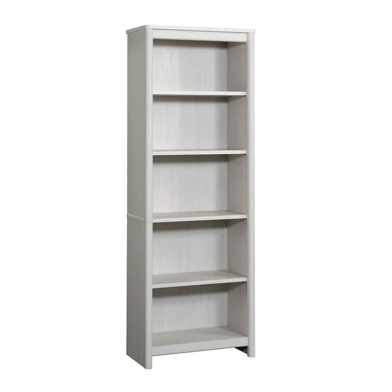 Engineered Wood Vintage 5-Shelf Bookcase, White - 25.2"W x 13.23"D x 69.92"H - White