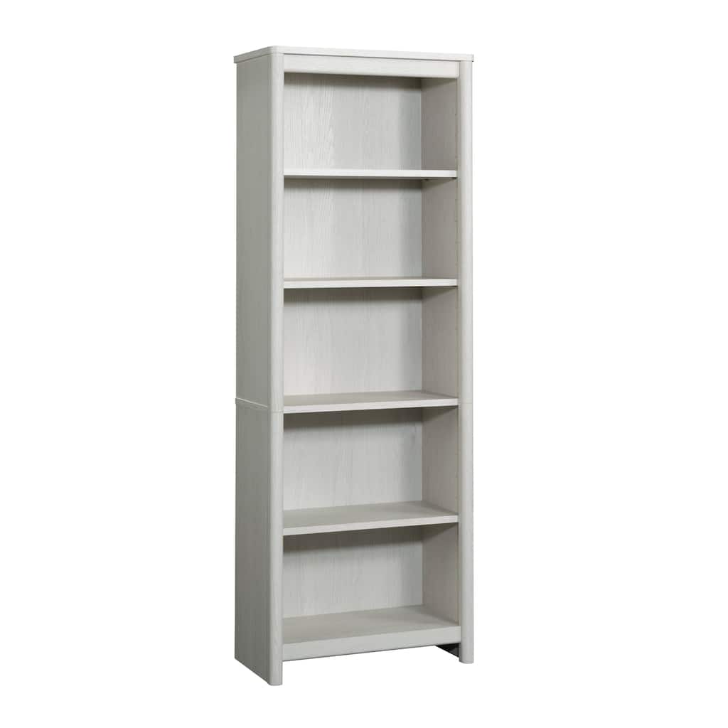 Engineered Wood Vintage 5-Shelf Bookcase, White - 25.2"W x 13.23"D x 69.92"H