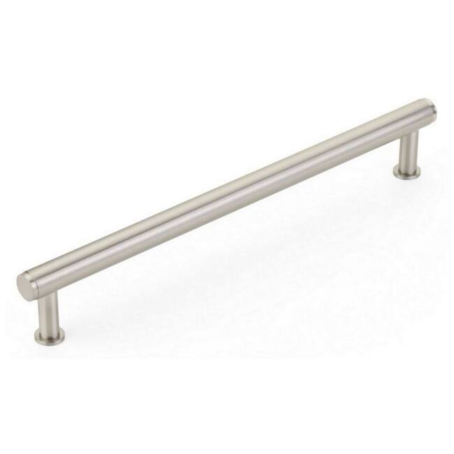 Schaub and Company Pub House 12" Center to Center Smooth Bar Solid - Brushed Nickel