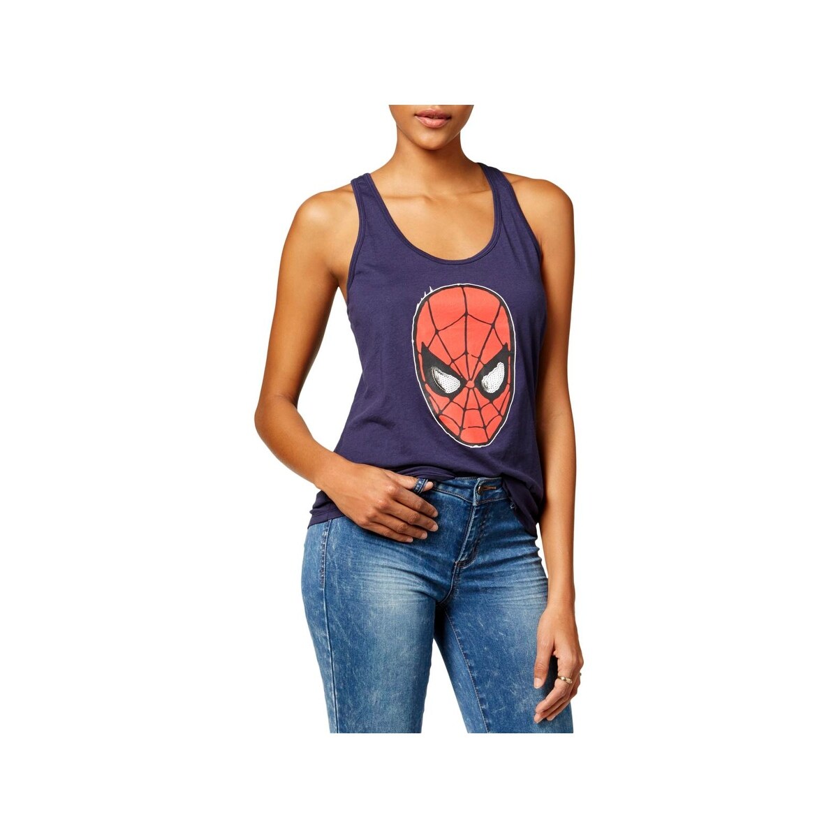 Shop Freeze Womens Juniors Marvel Tank Top Sequined Scoop Neck Overstock 21652976