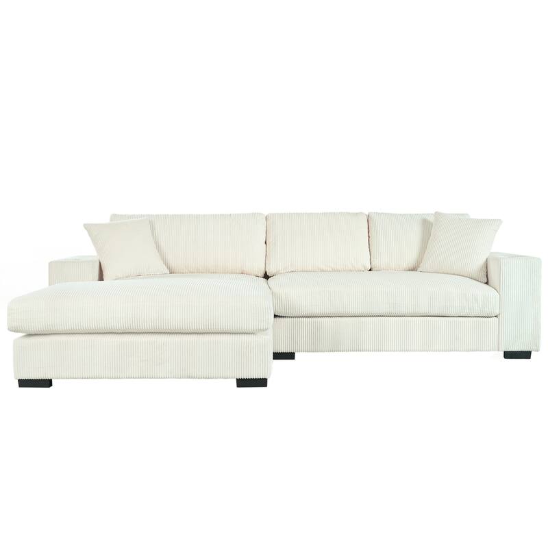 Deep Seat Sleeper Sofa Sectional Sofa Bed Built-in Cup Holders, Charging Ports