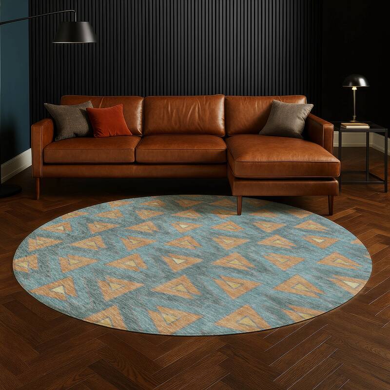 Machine Washable Indoor/ Outdoor Global Lyons Chantille Rug