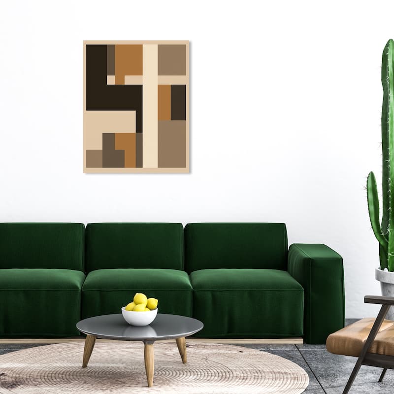 Wynwood Studio Canvas Abstract The Cross Abstract Brown and Modern & Contemporary Wall Art Canvas Print - 30 x 36