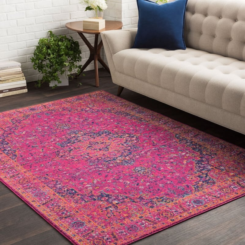Livabliss Classic Harput Medallion Area Rug - 7'10" x 10'2" - Pink