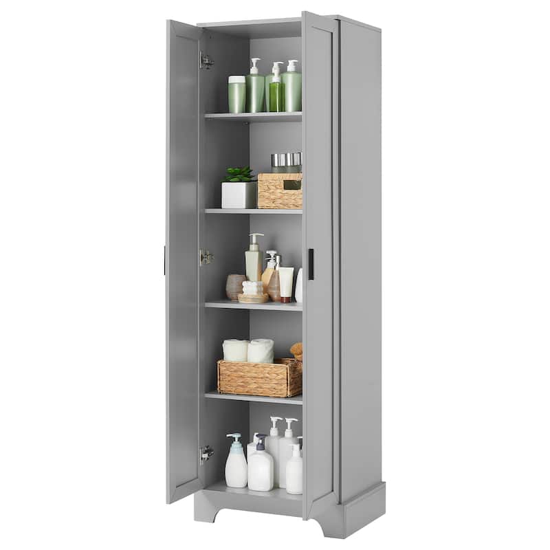 Roomfitters Storage Cabinet with Two Doors for Bathroom or Office, Adjustable Shelf and MDF Frame