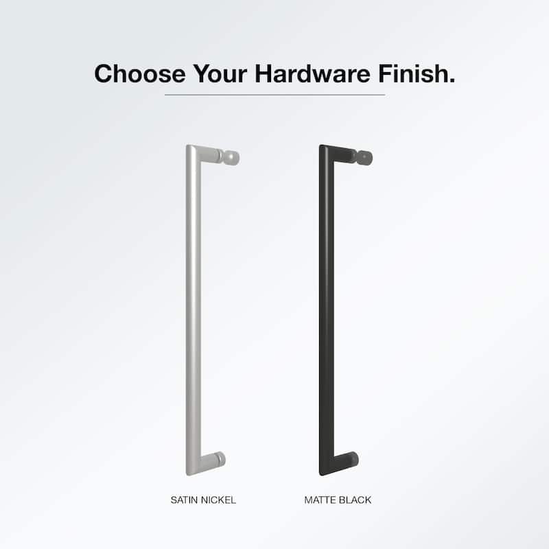 Reva Frameless Sliding Clear Alcove Shower Door Black