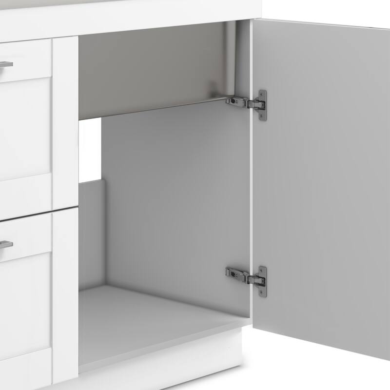WYNDENHALL Marina Transitional Laundry Cabinet with Faucet and Stainless Steel Sink