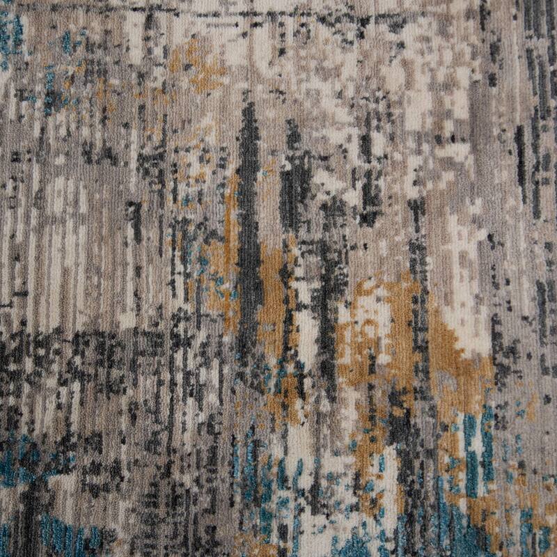 Alora Decor Cosmopolitan Contemporary Gray Wool/Tencel Area Rug