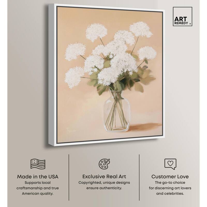 Lace in a Vase I Canvas by Art Remedy