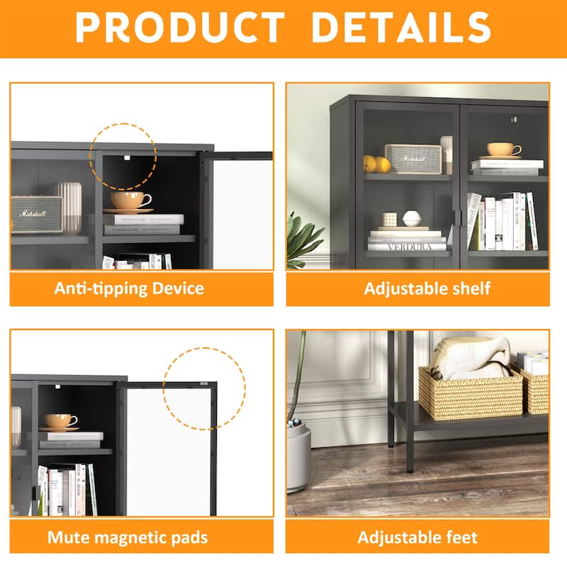59"H Heavy Duty Metal Storage Cabinet