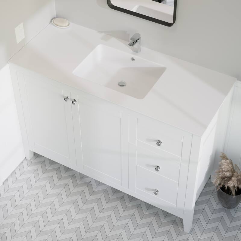 Swiss Madison SM-VT330 Voltaire 49" Vanity Top Sink with Single Faucet Hole