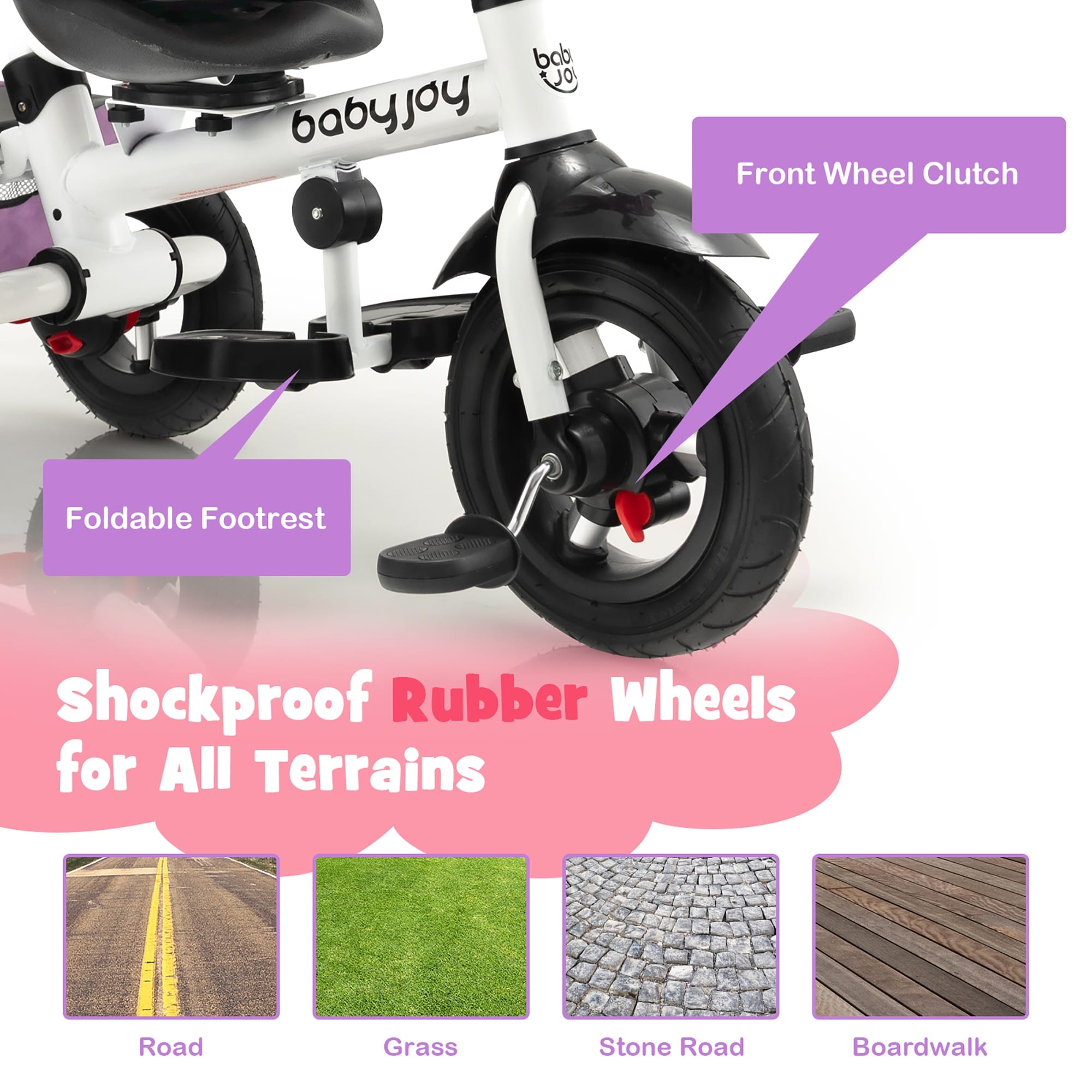 Foldable hot sale tricycle baby
