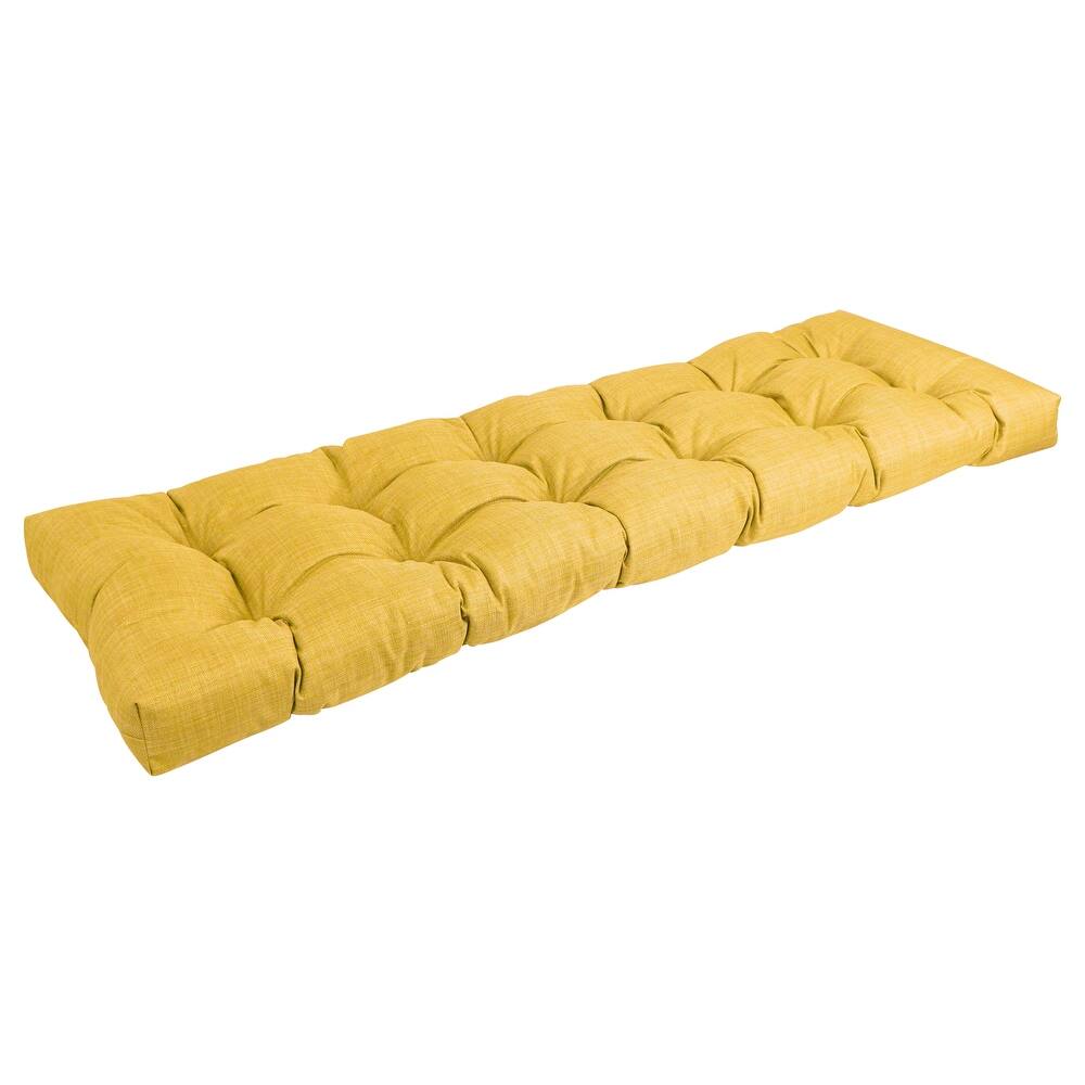 Tufted Indoor/Outdoor Bench Cushion (Multiple widths from 46 to 60 inch)