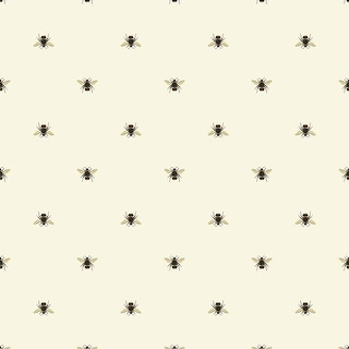 Joules Botanical Bee Creme Wallpaper