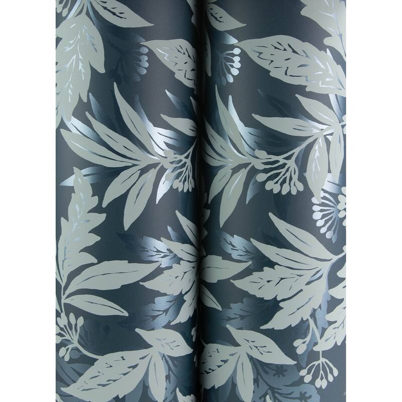 A-Street Prints Anita Teal Woodland Floral Wallpaper