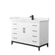 Option White, Black Trim, White Quartz Top