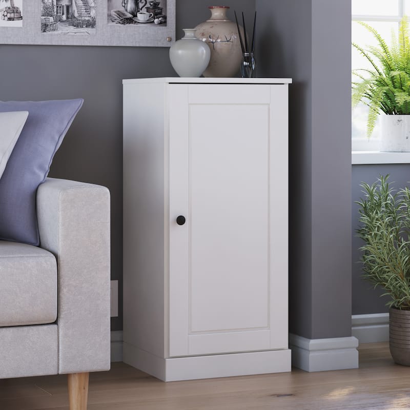 Palace Imports 100% Solid Wood 3-Shelf Bookcase with Raised Panel Door and Adjustable Shelves