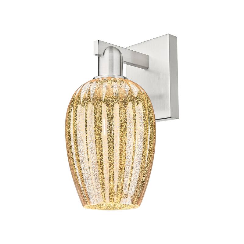 Innovations Lighting 716-1W-14-6 Preston Sconce Preston 14" Tall Wall - Brushed Satin Nickel / Mercury