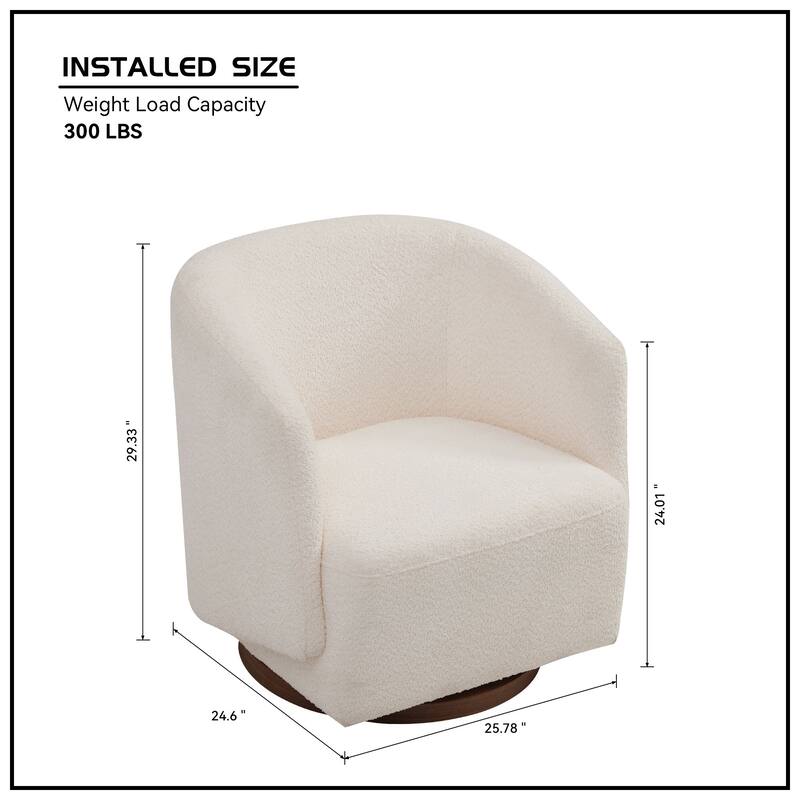 Swivel Armchair Round Barrel Chair Bed Bath & Beyond 39699103