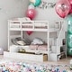 preview thumbnail 2 of 17, Simple Twin Over Twin Bunk Bed With Three Drawers For Bedroom,Kids